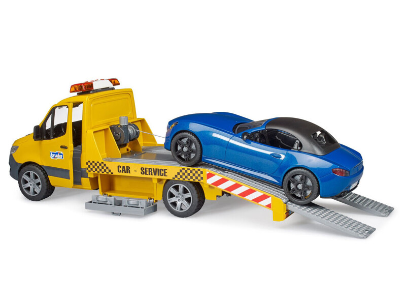 Bruder MB Sprinter Odtahový vůz se sportovním autem 1:16 